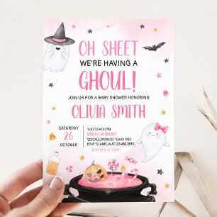 Oh Sheet Ghoul Halloween Babydusche Einladung