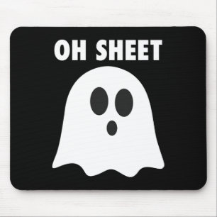 Oh Sheet - Humorer Halloween Ghost Pub Oh Sheet M Mousepad