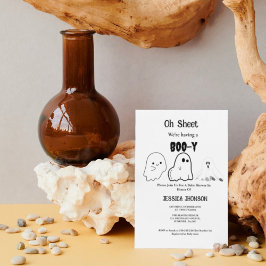 Oh Sheet, wir haben eine boo-y-halloween Babydusch Einladung