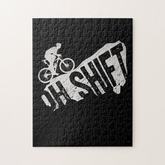 Oh Shift Mountainbike Radfahrer Puzzle (Vertikal)