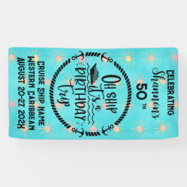 Oh Ship It's A Birthday Trip Cruise Door Banner