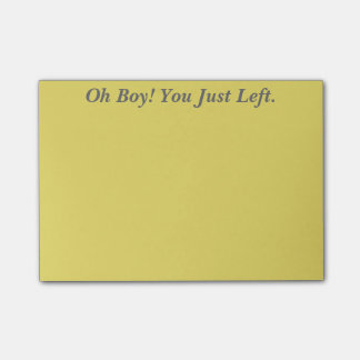 Oh! Sie gingen gerade weg Post-it Klebezettel