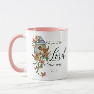Oh, singe dem Herrn ein neues Lied. Vögel und Haus Tasse