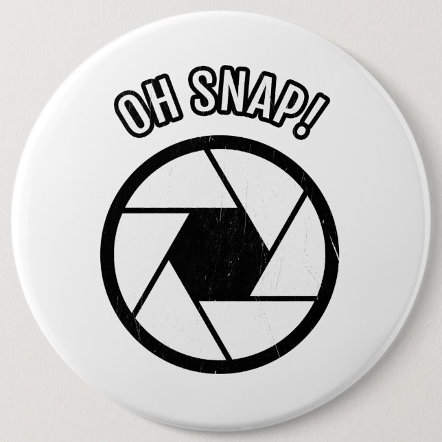 Oh Snap Camera Edition Geschenk für Coole Fotograf Button (Vorderseite)