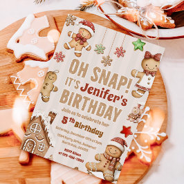 Oh Snap Christmas Cookie Gingerbread Birthday Einladung