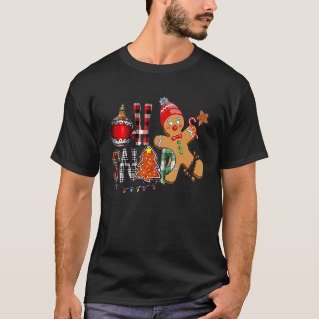 Oh Snap Cookie Man Gingerbrot Weihnachtslicht Mer T-Shirt (Vorderseite)
