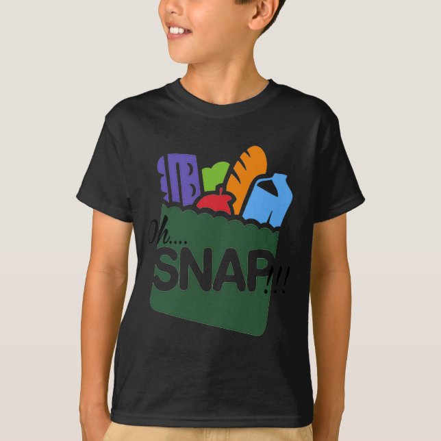 Oh Snap Ebt Benefits Food Stamps Hood Funny  T-Shirt (Vorderseite)