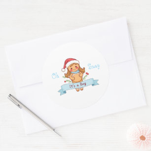 Oh Snap Es ist eine Mama für Junge Lebkuchen Runder Aufkleber