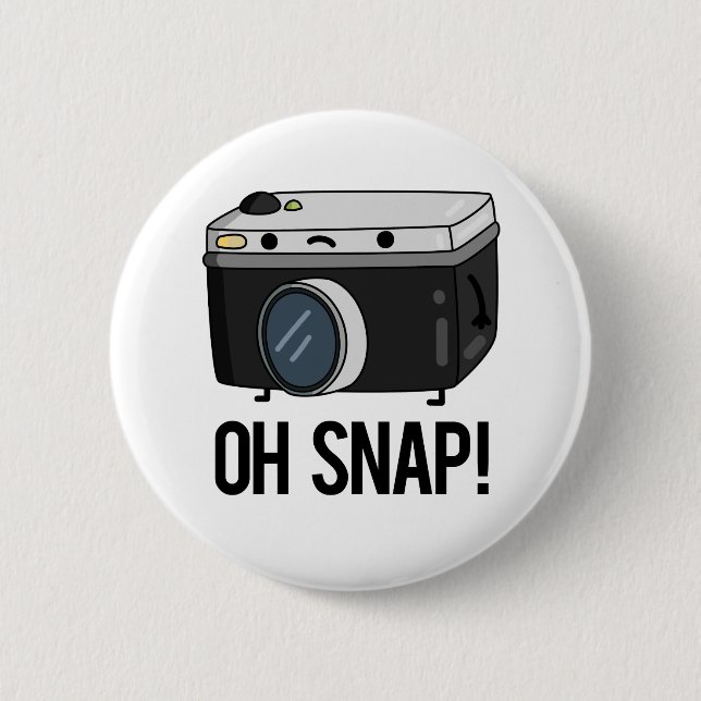 Oh Snap Funny Camera Pub Button (Vorderseite)