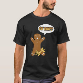 Oh Snap Funny Christmas Gingerbrot Mann Broken Leg T-Shirt