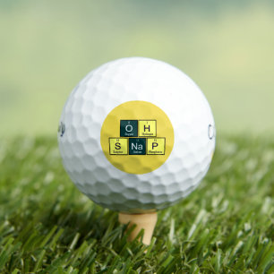 Oh Snap Funny Element Chemie Lehrer Chemist Golfball