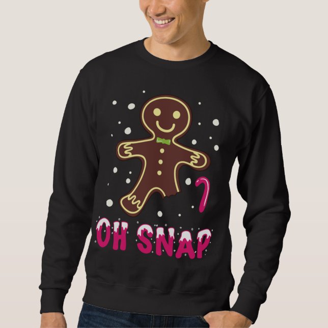 Oh Snap Funny Niedlicher Weihnachtsmann Sweatshirt (Vorderseite)
