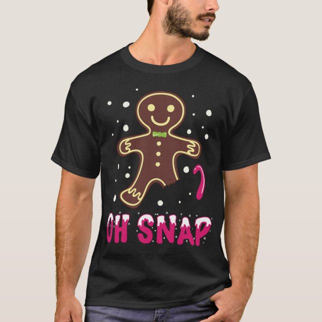 Oh Snap Funny Niedlicher Weihnachtsmann T-Shirt (Vorderseite)