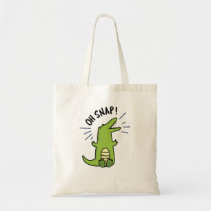 Oh Snap Funny Snapping Crocodile Puff Tragetasche