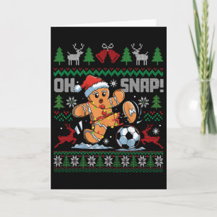 Oh Snap Fußball Lebkuchenmann Weihnachten Hässlich Karte