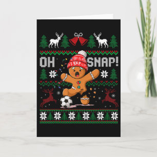 Oh Snap Fußball Lebkuchenmann Weihnachten Hässlich Karte