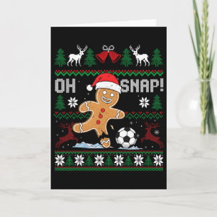 Oh Snap Fußball Lebkuchenmann Weihnachten Hässlich Karte