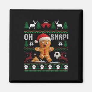 Oh Snap Fußball Lebkuchenmann Weihnachten Hässlich Magnet