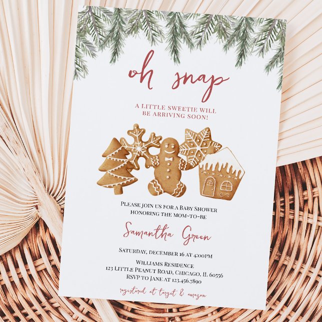 Oh Snap Gingerbread Baby Dusche Einladung (Von Creator hochgeladen)