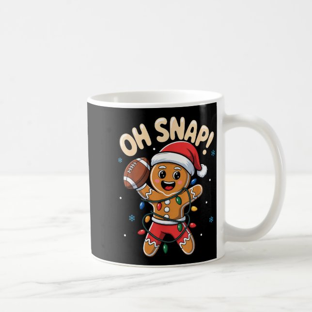 Oh Snap Gingerbread Man Christmas Football Kids Bo Kaffeetasse (Rechts)