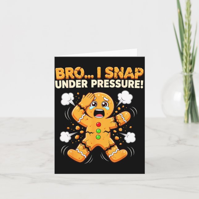 Oh Snap Gingerbread Man Cookies I Snap Under Press Karte (Vorderseite)