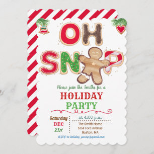 Oh Snap Gingerbread Man Holiday Party Einladung