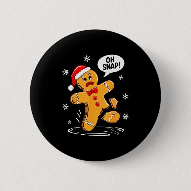 Oh Snap Gingerbread Man Shirt Adult Kids Men Women Button (Vorderseite)