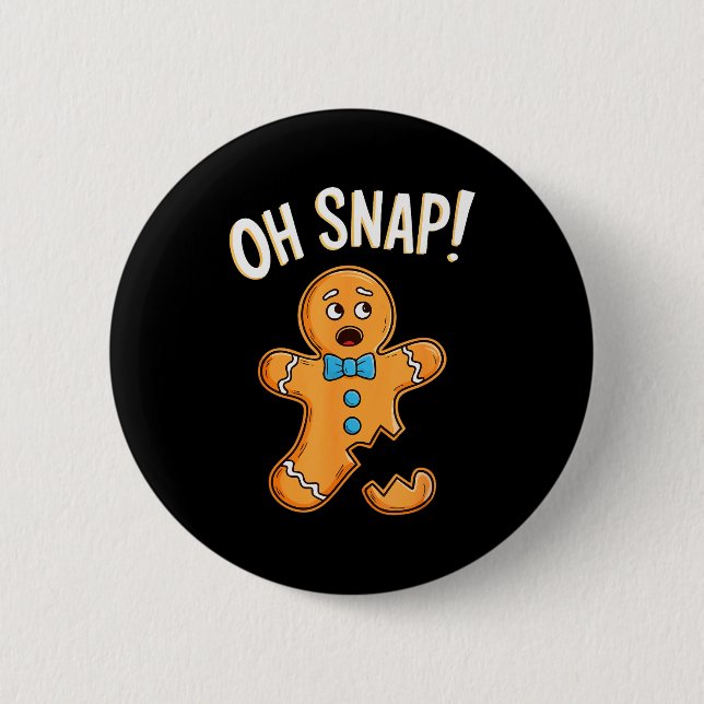 Oh Snap Gingerbread Man Shirt Adult Kids Men Women Button (Vorderseite)