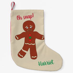Oh Snap Gingerbread Mann Cookie Funny Kleiner Weihnachtsstrumpf