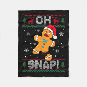 Oh Snap Gingerbread Mann Cookie Weihnachtsweihe Ug Fleecedecke