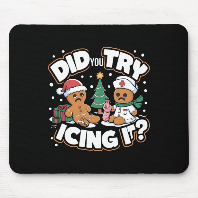 Oh Snap Gingerbread Mann Keks Hast du versucht, ic Mousepad (Vorne)