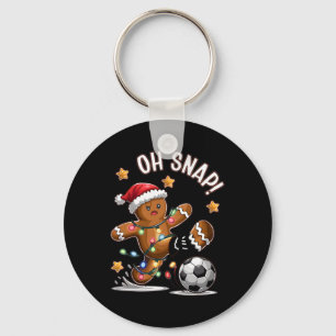 Oh Snap Gingerbreadman Weihnachtssoccer Schlüsselanhänger