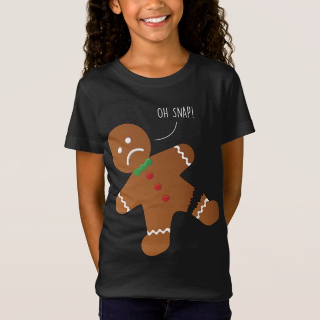 Oh Snap Gingerbrei Cookie Funny Xmas T-Shirt (Vorderseite)