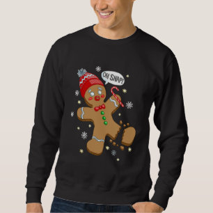 Oh Snap Gingerbrei Cookie Man Costume Backteam Sweatshirt