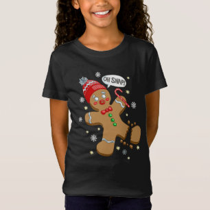 Oh Snap Gingerbrei Cookie Man Costume Backteam T-Shirt
