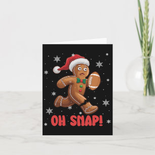 Oh Snap Gingerbrei Man American Footll Weihnachten Karte