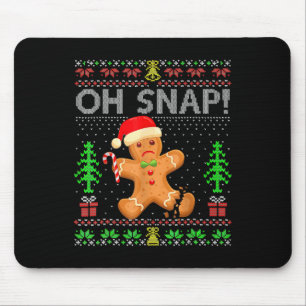 Oh Snap Gingerbrei Mann Weihnachten Weihnachten We Mousepad