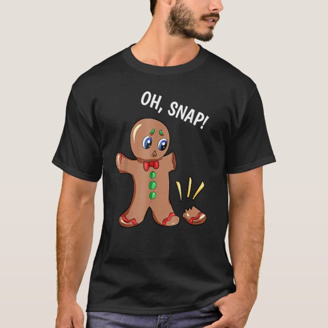 Oh Snap Gingerbrot Man T-Shirt (Vorderseite)