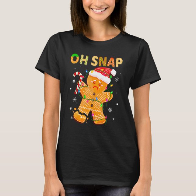 Oh Snap Gingerbrot Mann Weihnachtskochtopf B T-Shirt (Vorderseite)