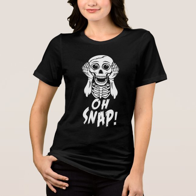 Oh Snap! Halloween Skeleton Tee (Vorderseite)