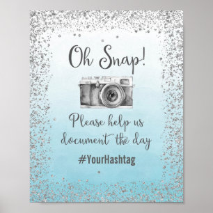 Oh Snap Hashtag Hochzeitsplakat Druck Poster