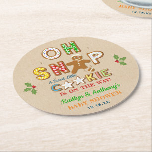 Oh Snap! Lebkuchen-Baby-Party Runder Pappuntersetzer