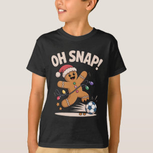 Oh Snap Lebkuchen Fußball Lustiges Weihnachten Für T-Shirt