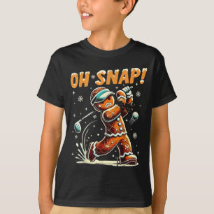 Oh Snap Lebkuchen-Golfer Golf-Weihnachten Golfen T-Shirt
