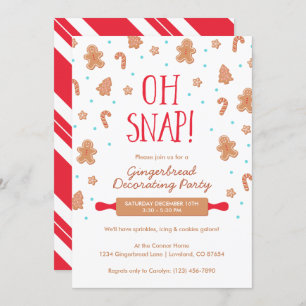 "Oh Snap!" Lebkuchengebäck Weihnachtsgebäck Party Einladung