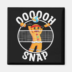 Oh Snap Lebkuchenmann-Blocker Weihnachts-Volleybal Magnet