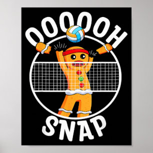 Oh Snap Lebkuchenmann-Blocker Weihnachts-Volleybal Poster