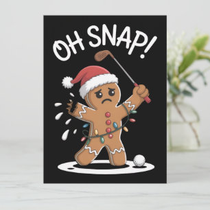 Oh Snap Lebkuchenmann Golfer Golf Weihnachten Xmas