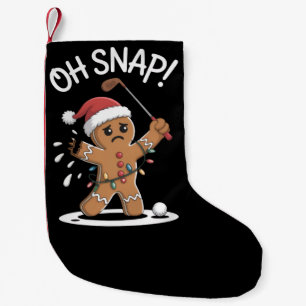 Oh Snap Lebkuchenmann Golfer Golf Weihnachten Xmas Kleiner Weihnachtsstrumpf