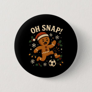 Oh Snap Lebkuchenmann Weihnachten Fußball _1 Button